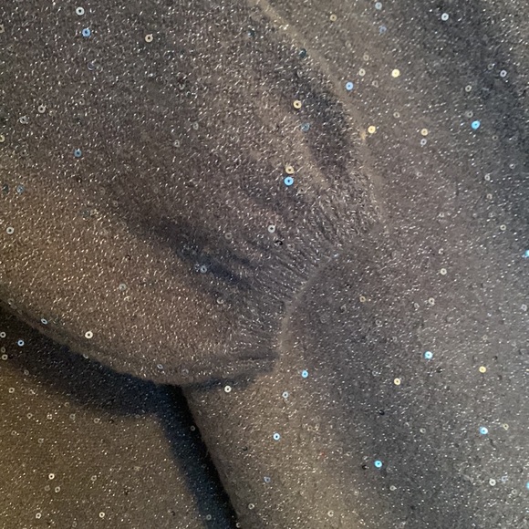 CLEARANCE Loft sweater dress gray silver sequin Small NWT - Picture 4 of 5